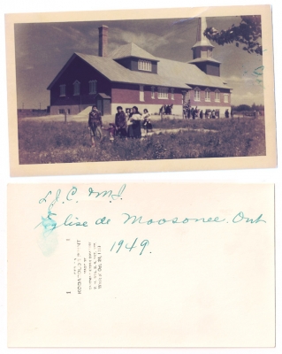 Catholic Church and Cree children in Moosonee