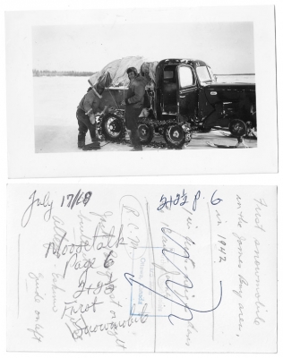 1940s version of the snowmobile on the Moose River